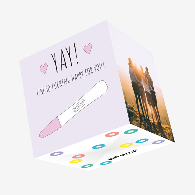 Yay You're Up The Duff! Confetti-exploding Greetings Card
