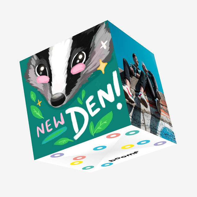 Badger Den New Home Confetti-exploding Greetings Card