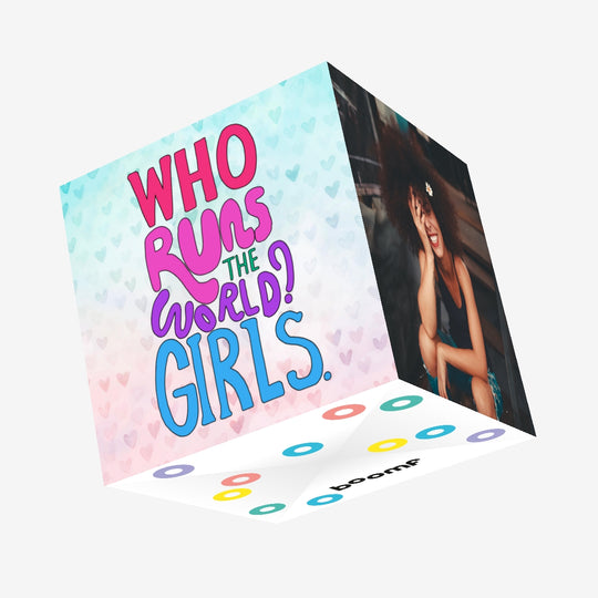 Who Runs The World Happy Women's Day Confetti-exploding Greetings Card