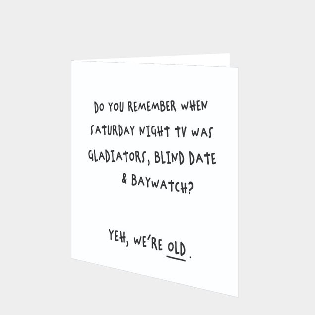 Saturday Night TV Card