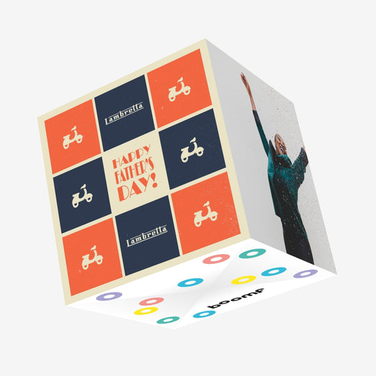 Lambretta Scooter Father's Day Confetti-exploding Greetings Card