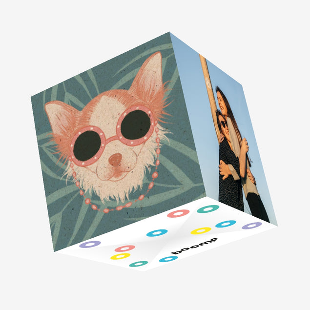 Cool Chihuahua Confetti-exploding Greetings Card