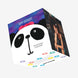 Purple Blue Background Panda Happy Birthday Best Person Confetti-exploding Greetings Card