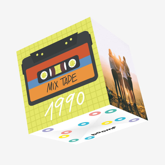 Happy Birthday 1990 Mix Tape Confetti-exploding Greetings Card