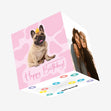 Frenchie In Crown Happy Birthday To My Awesome Sister Confetti-exploding Greetings Card