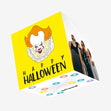 Very Creepy Clown Happy Halloween Confetti-exploding Greetings Card