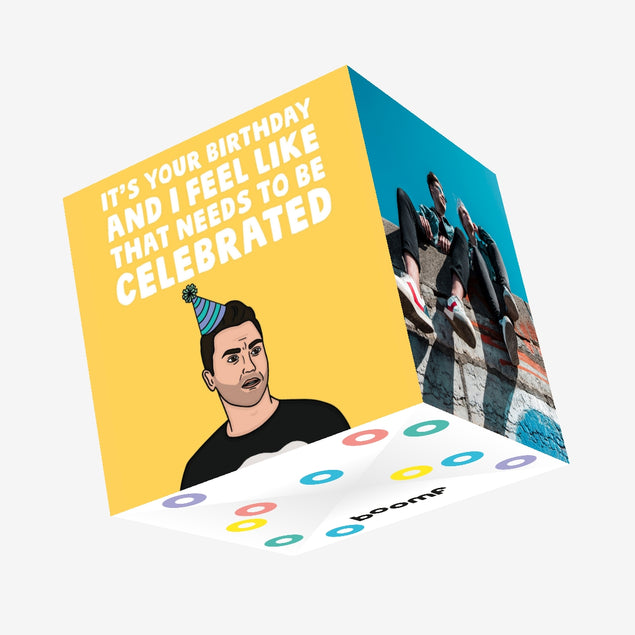 Needs To Be Celebrated Confetti-exploding Greetings Card