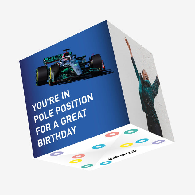 Formula 1 George Russell Birthday Confetti-exploding Greetings Card