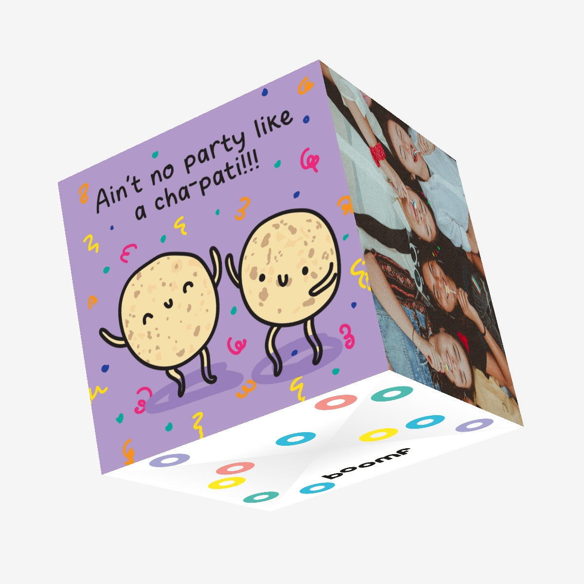 Ain t No Party Like A Cha Pati Confetti exploding Greetings Card