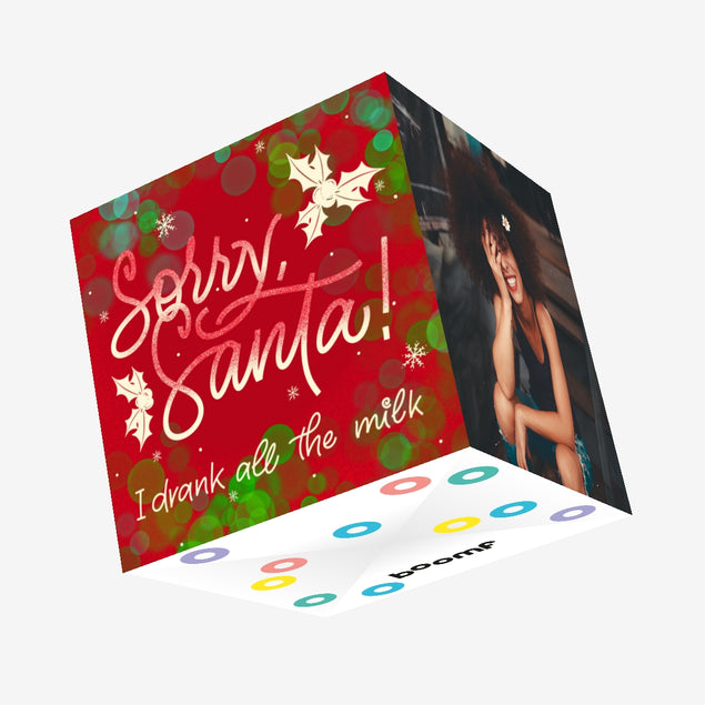 Sorry, Santa! I drank All The Milk Confetti-exploding Greetings Card