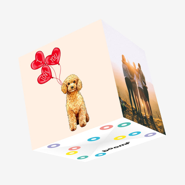 Cockapoo I love You Confetti-exploding Greetings Card