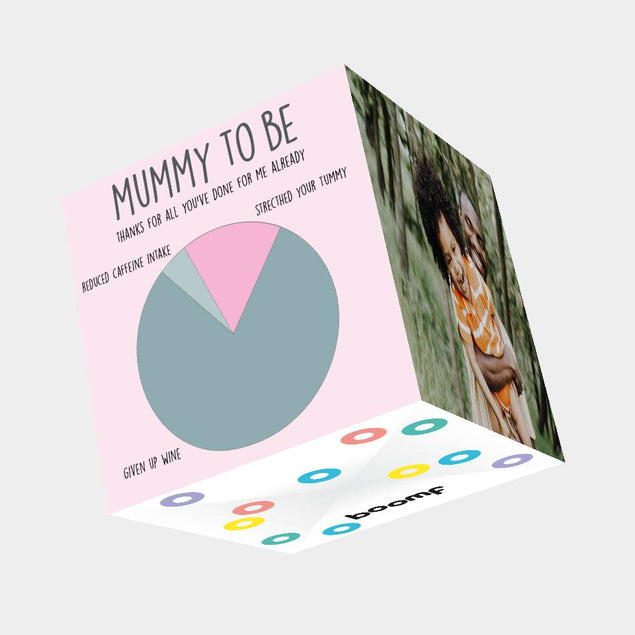 Mummy To Be Bomb 3D Cube Card