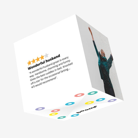 Five Star Husband Confetti-exploding Greetings Card