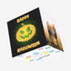 Golden Pumpkin Happy Halloween Confetti-exploding Greetings Card
