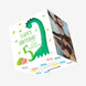 Happy 5th Birthday Granddaughter Cute Green Dinosaur Confetti-exploding Greetings Card