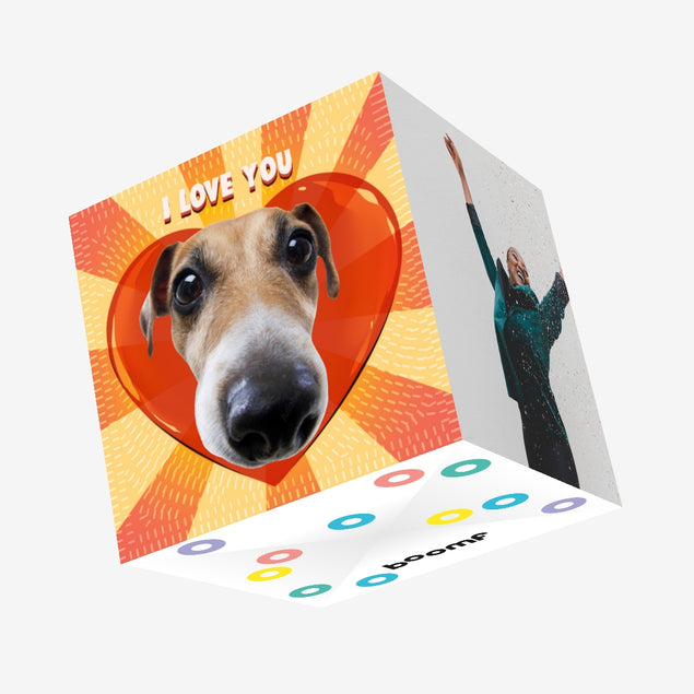 I Love You Adorable Jack Russell Terrier Valentine's Day Confetti-exploding Greetings Card