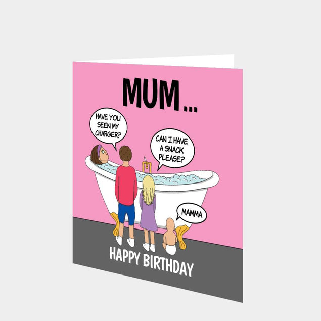 Mum at Bath Time Card