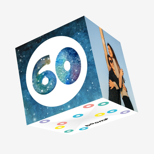 60th Birthday Confetti Exploding Greetings Card Boomf