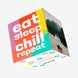 Eat Sleep Chill Repeat Confetti-exploding Greetings Card