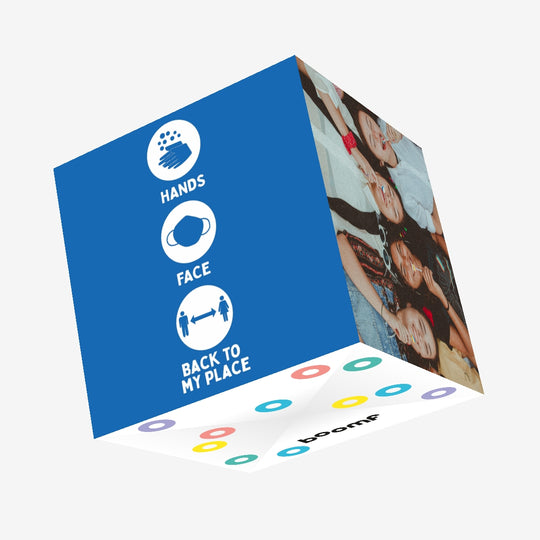 Back to my place Confetti-exploding Greetings Card