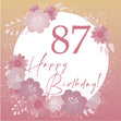 Happy Birthday Flowers 87 Card