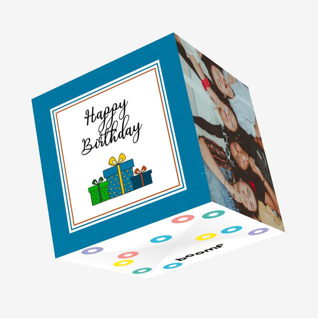 Happy Birthday Corporate Confetti-exploding Greetings Card