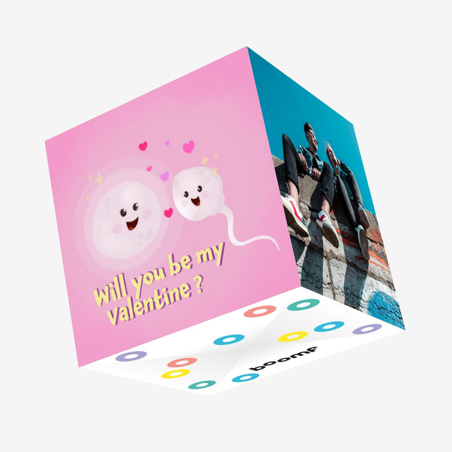 Will You Be My Valentine? Sperm And Egg Valentine's Day Confetti-exploding Greetings Card