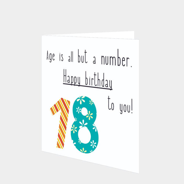 Happy 18th Birthday To You Card