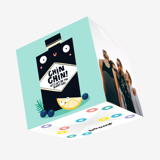 Chin Chin Funny Gin Congratulations Confetti-exploding Greetings Card