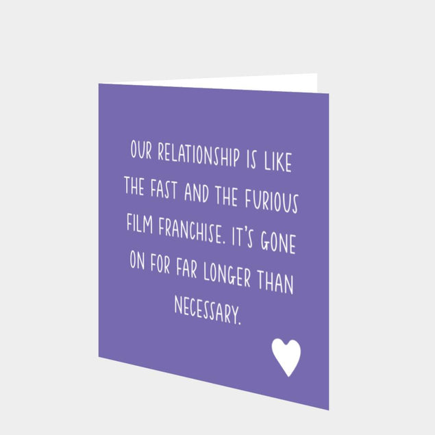 The Fast and The Furious Card