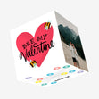 Bee My Valentine Big Heart Valentine's Day Confetti-exploding Greetings Card