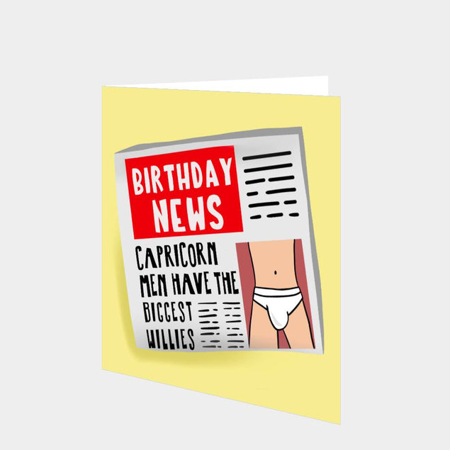Capricorn Men Have The Biggest Willies Card
