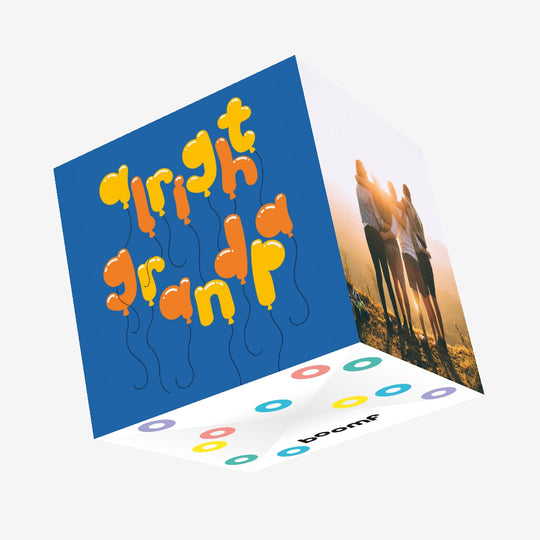 Alright Grandpa Birthday Confetti-exploding Greetings Card