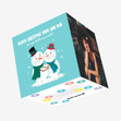 Cute Snowman Mum And Dad Christmas Confetti-exploding Greetings Card