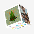 Merry Christmas Christmas Tree Cow Confetti-exploding Greetings Card