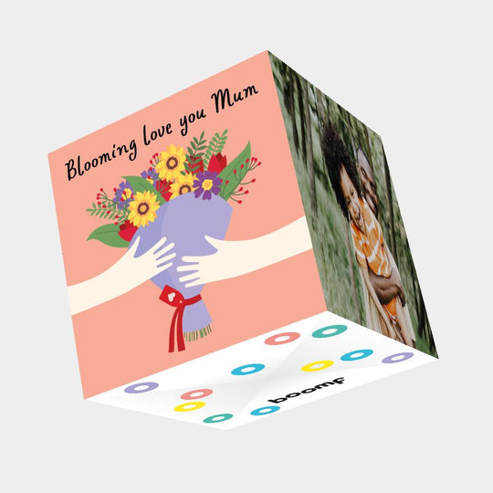 Blooming Love You Mum Bomb 3D Cube Card