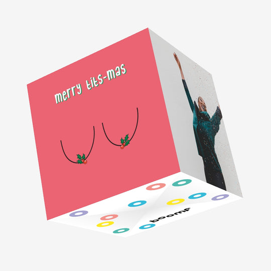Merry Tits-mas Confetti-exploding Greetings Card