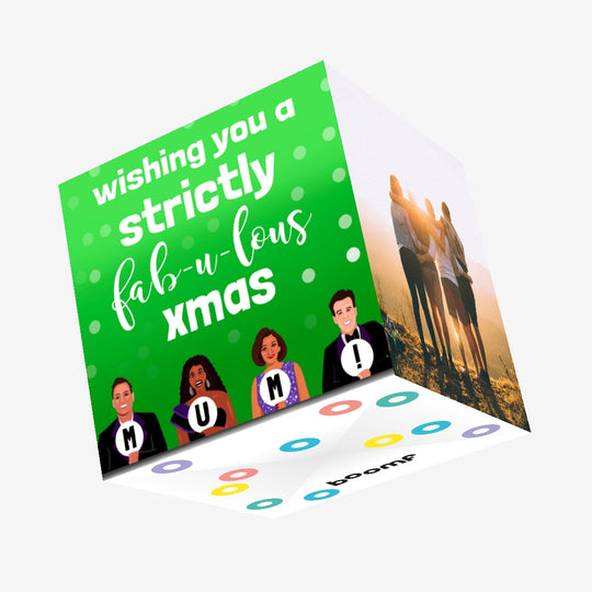 Strictly Fabulous Xmas Mum Confetti-exploding Greetings Card