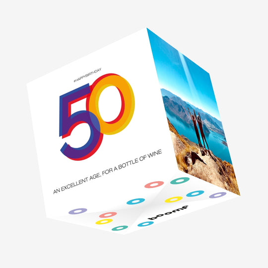 An Excellent Age, For A Bottle Of Wine Confetti-exploding Greetings Card