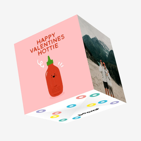 Happy Valentines Hottie Confetti-exploding Greetings Card