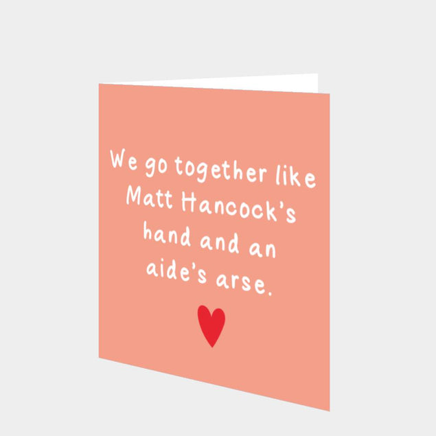 Matt Hancock Aide Card