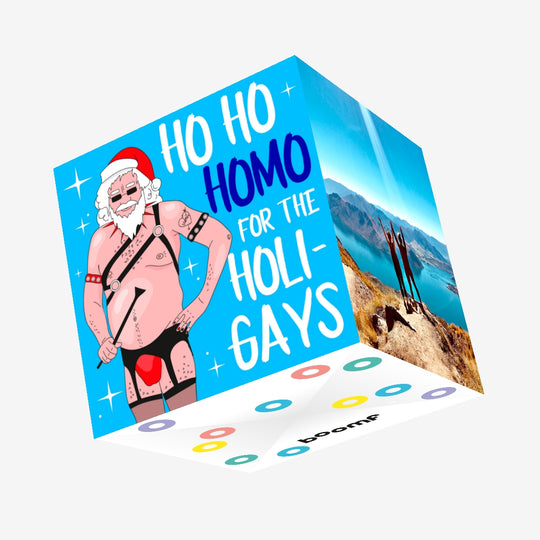 Ho-Ho Homo For The Holi-Gays Christmas Confetti-exploding Greetings Card