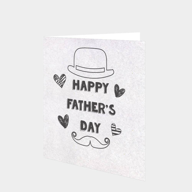 Father's Day Moustache Doodle Card