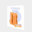 For My Beloved Grandson Backpack Card   Card