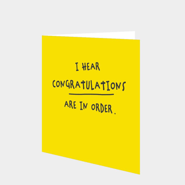 Congratulations Are In Order Card