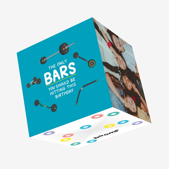 Only Bars Gym Birthday Confetti-exploding Greetings Card