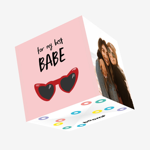 For My Best Babe Confetti-exploding Greetings Card