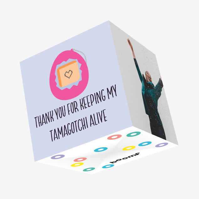 TAMAGOTCHI Confetti-exploding Greetings Card