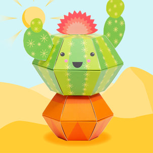 Cute Cactus 3D Pop-up Wild Card Character Boomf Confetti Greeting Card