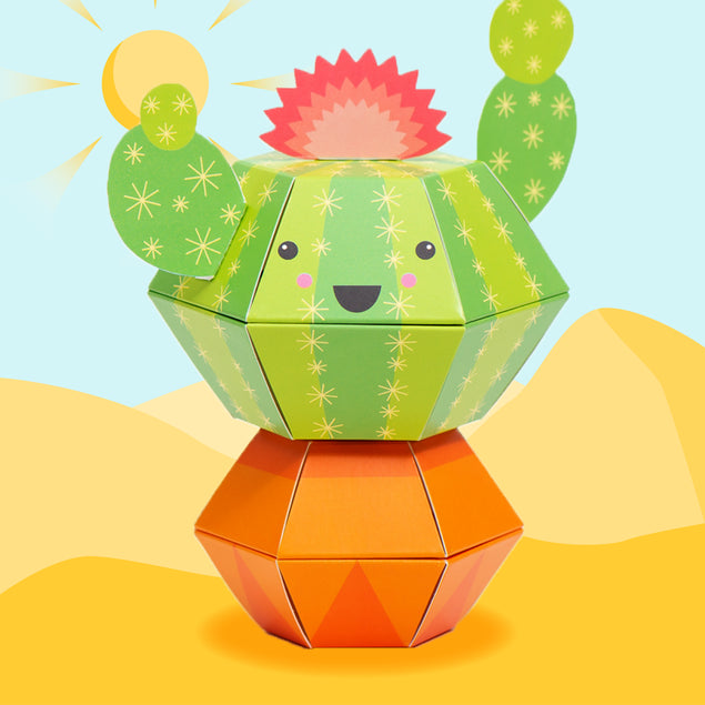 Cute Cactus 3D Pop-up Wild Card Character Boomf Confetti Greeting Card